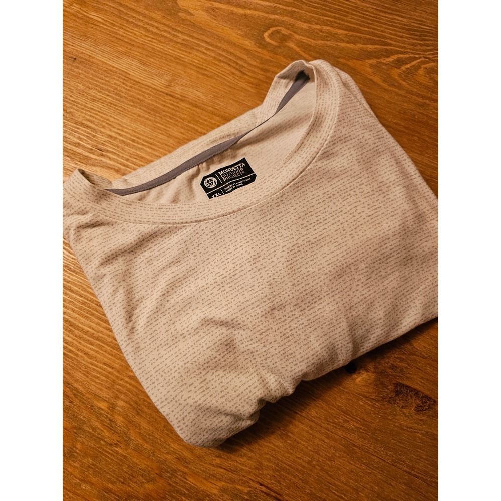 Mondetta Outdoor Project Mens XXL Beige Heather Athletic T-Shirt Short Sleeve